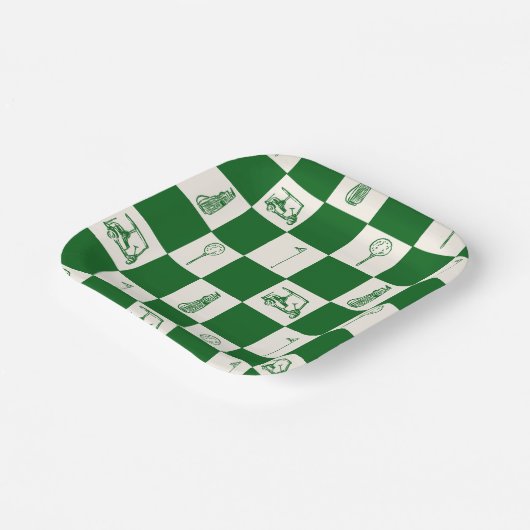 Golf Par T-shirt Papieren Bordje (Gebogen)