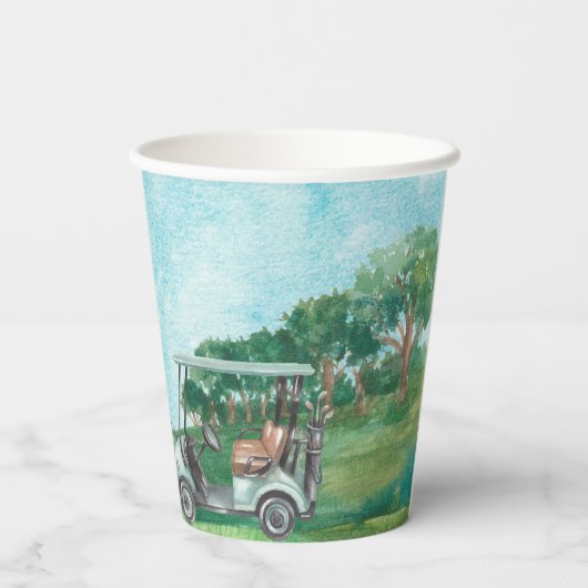 Golf Par-T-shirt | Papieren kopjes op jaarbasis Papieren Bekers (Achterkant)