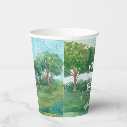 Golf Par-T-shirt | Papieren kopjes op jaarbasis Papieren Bekers (Rechts)