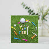 Golf Par t-shirt party met golfbal kleurrijke t - (Staand voorkant)