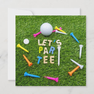 Golf Par t-shirt party met golfbal kleurrijke t -