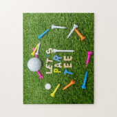 Golf Par t-shirt party met golfbal kleurrijke t -  Legpuzzel (Verticaal)