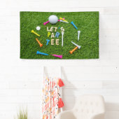 Golf Par t-shirt party met golfbal kleurrijke t -  Spandoek (Insitu)