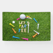 Golf Par t-shirt party met golfbal kleurrijke t -  Spandoek (Horizontaal)