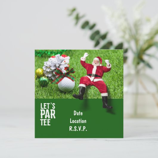 Golf Par t-shirt party Santa Claus Kerstmis Squad (Staand voorkant)