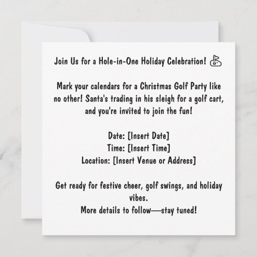 Golf Par t-shirt party Santa Claus Kerstmis Squad (Achterkant)