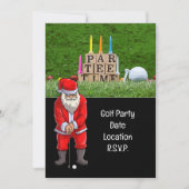 Golf Par t-shirt party Santa Claus Kerstmis Squad Kaart (Voorkant)