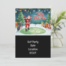 Golf Par t-shirt party Santa Claus Kerstmis Squad Kaart