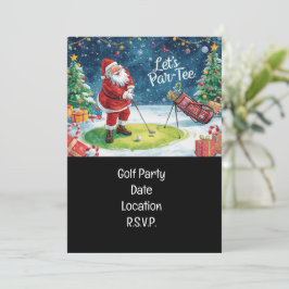 Golf Par t-shirt party Santa Claus Kerstmis Squad Kaart