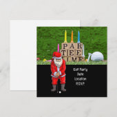 Golf Par t-shirt party Santa Claus Kerstmis Squad Save The Date (Voorkant / Achterkant)