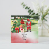 Golf Par t-shirt party Santa Claus Kerstmis Squad Save The Date (Staand voorkant)