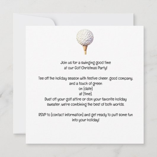 Golf Par t-shirt party Santa Claus Kerstmis Squad Save The Date (Achterkant)