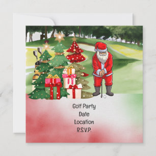 Golf Par t-shirt party Santa Claus Kerstmis Squad Save The Date