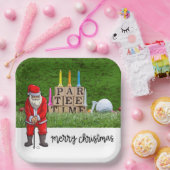 Golf Par t-shirt party Santa Claus Papieren Bordje (Feest)
