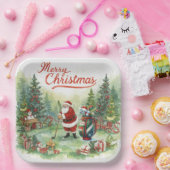 Golf Par t-shirt party Santa Claus Papieren Bordje (Feest)