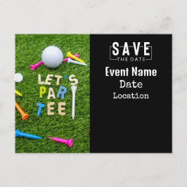Golf Par t-shirt party-uitnodiging met golfbal Uitnodiging Briefkaart