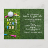 Golf Par t-shirt party-uitnodiging met golfbal Uitnodiging Briefkaart (Voorkant)