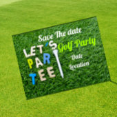 Golf Par t-shirt party-uitnodiging met golfbal Uitnodiging Briefkaart