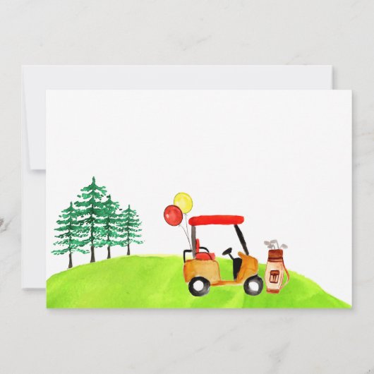 Golf Par-t-shirt schommel door Boy Kids Verjaardag Kaart (Achterkant)