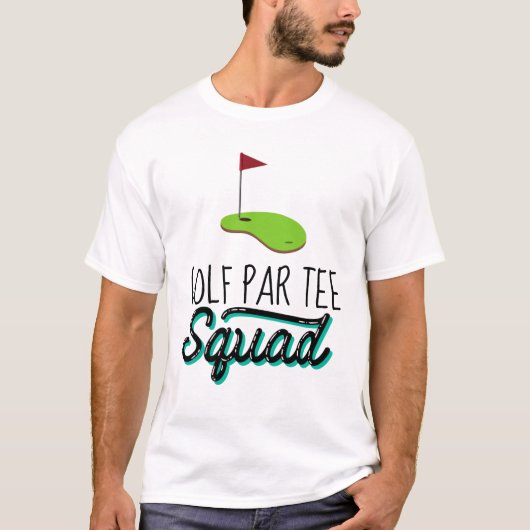 Golf Par T-shirt Squad voor Gofer Team met vlag (Voorkant)