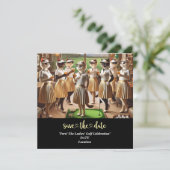 Golf Par t-shirt Vrouw golfer partij save the date (Staand voorkant)