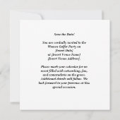 Golf Par t-shirt Vrouw golfer partij save the date (Achterkant)