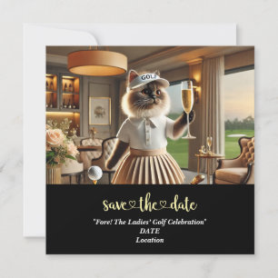 Golf Par t-shirt Vrouw golfer partij save the date