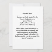 Golf Par t-shirt Vrouw golfer partij save the date Kaart (Achterkant)