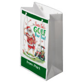 Golf Par-Tee Christmas Party with Santa Claus Klein Cadeauzakje (Voorkant Gekanteld)