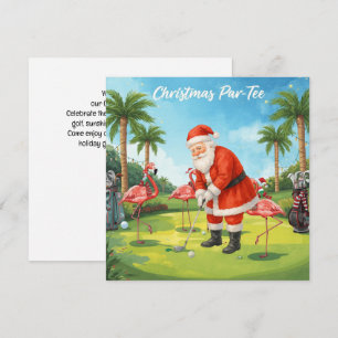 Golf Par tee-feestje Sinterklaas Kerstmis Flamingo Save The Date