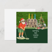 Golf Par tee-feestje Sinterklaas Kerstmis Par tee Save The Date (Voorkant / Achterkant)