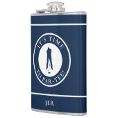 Golf Par-Tee Funny Golfer Monogram Black For Him Heupfles (Links)