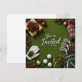 Golf Par tee Golfer Kerstfeest Kaart (Voorkant / Achterkant)