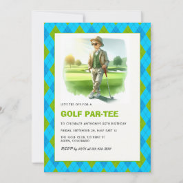 Golf Par-Tee Kids Golf Thema Verjaardagsfeestje Kaart