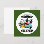 Golf Par tee met golfkarretje Kaart (Voorkant / Achterkant)