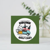 Golf Par tee met golfkarretje Kaart (Staand voorkant)