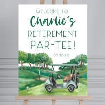 Golf Par-tee Pensioen Bord Golf Thema Pensioen