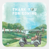 Golf Par-Tee | Verjaardag Bedankt Vierkante Sticker (Voorkant)