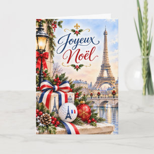 Golf Paris Eiffeltoren Franse Golf Kerstmis Kaart