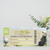 Golf Partee Sport Verjaardagskaart voor volwassene (Staand voorkant)
