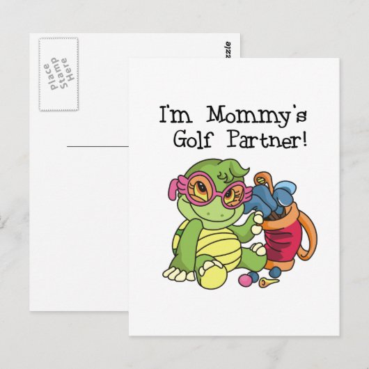 Golf Partner T-shirts en cadeautjes voor mama schi Briefkaart (Voorkant / Achterkant)