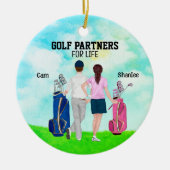 Golf Partners voor het leven aangepaste naam Keramisch Ornament (Voorkant)