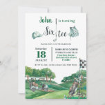 Golf Party 60th Birthday, 60 Kaart<br><div class="desc">Pas deze geweldige uitnodiging van de golfpartij met uw eigen redactie en partijdetails gemakkelijk en snel aan, druk eenvoudig de pas het knoop aan om de stijl en de plaatsing van de tekst verder te herschikken en te formatteren. Alle tekst kan worden bewerkt. Geweldig voor elke leeftijd! Overeenkomende objecten in...</div>