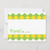 Golf Party Argyle Preppy Kaart (Voorkant)