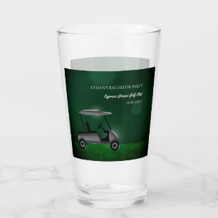 Golf Party Bachelor Party Golfers Groene golfkar Glas