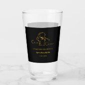 Golf Party - Bachelor Party Golfers Luxe Goud Glas (Achterkant)