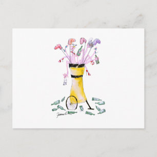 Golf party bag, tony fernandes briefkaart