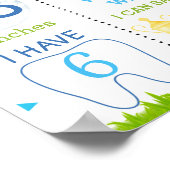 Golf Party Birthday Milestone-teken Poster (Hoek)