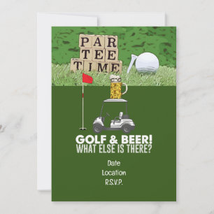 Golf Party Golf en Beer Funny Gezegde voor golfer Kaart