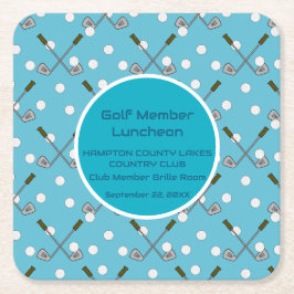 Golf Party Papier Blauw Onderzetter